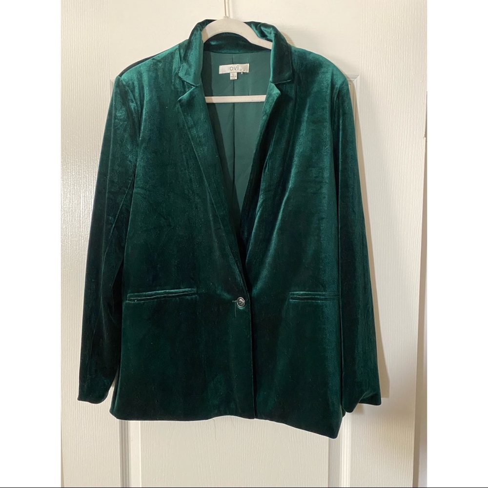 Dark Green velvet blazer